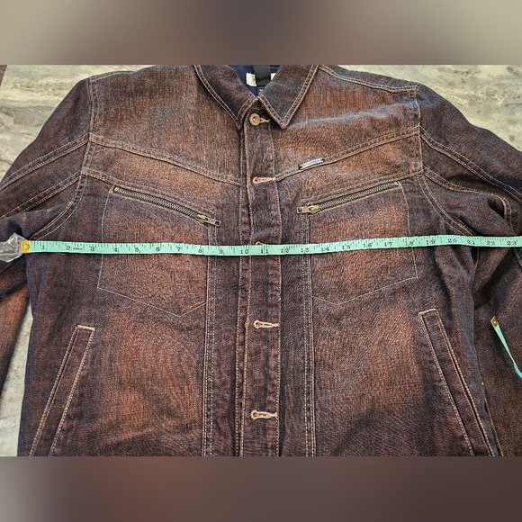 Never Worn! DKNY Bronze Quilted Jean Jacket Front Button With Pockets Medium - Picture 10 of 14